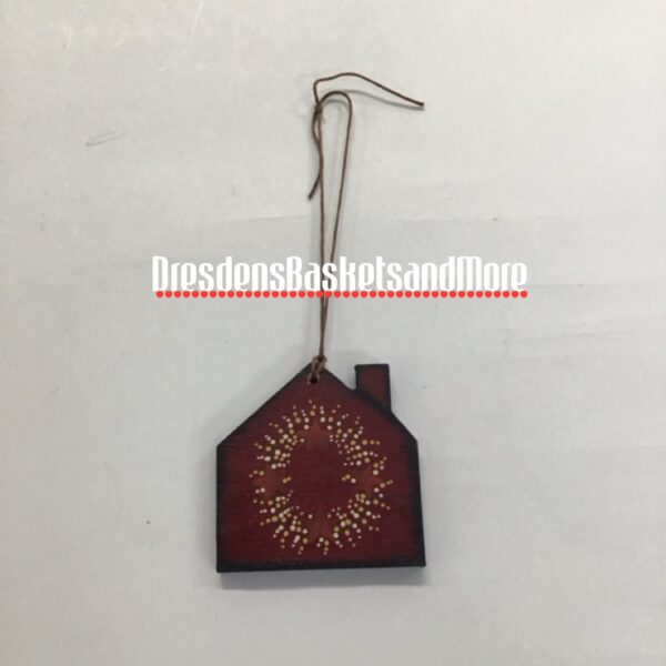 Burgundy House Hand Painted Tie -On