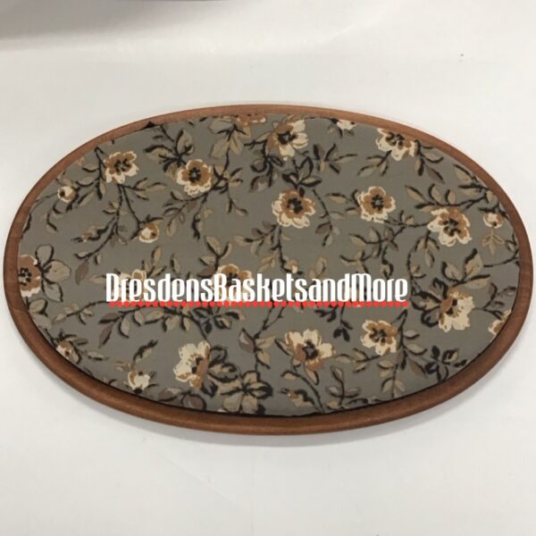 Large Oval Bowl Khaki Floral Fashion Lid
