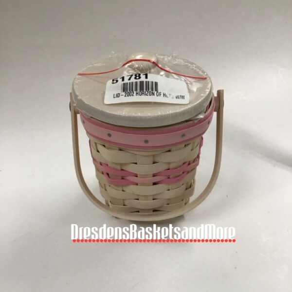 Longaberger 2002 Horizon of Hope Basket W/ Protector & Lid