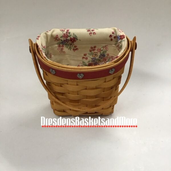 Longaberger 2001 Sweetheart Love Notes Basket Combo