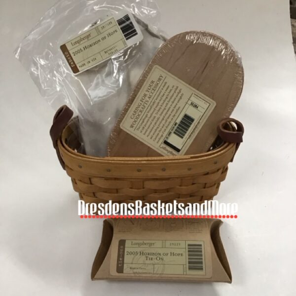 Horizon Of Hope Longaberger 2005 Warm Brown Basket Set