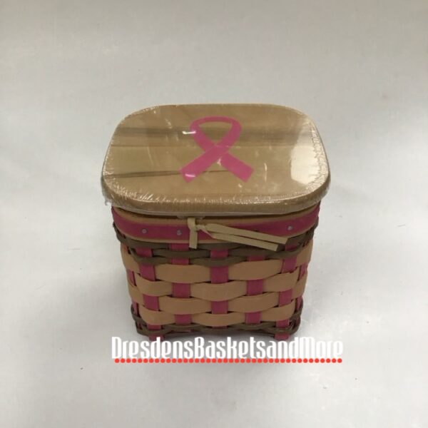 Longaberger 2016 Horizon of Hope Pink Basket w/ Protector & Lid