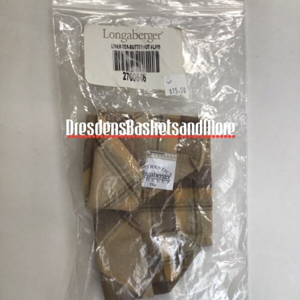 Tea Longaberger Butternut Plaid Liner SU