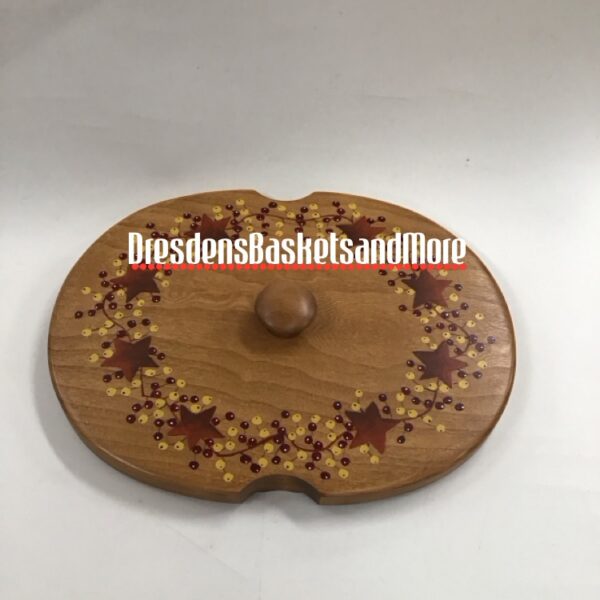 Oval Spring Painted Lid - Rusty Stars