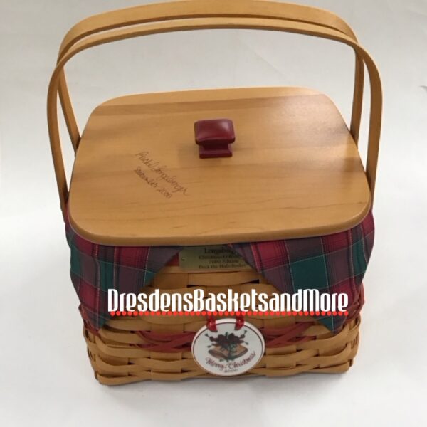 Longaberger 2000 Deck The Halls Basket Set SIGNED
