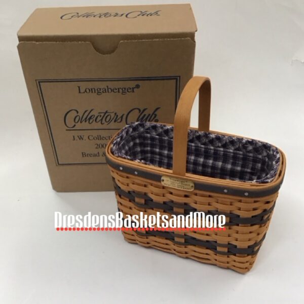 Longaberger 2000 JW Miniature Bread & Milk Basket Combo NIB