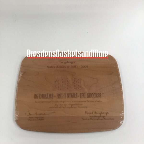 Longaberger Woodcrafts 2004 Sales Achiever Lid/Plaque NIP