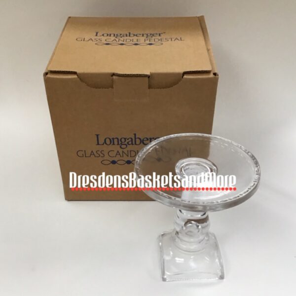 Longaberger Glass Candle Pedestal NIB