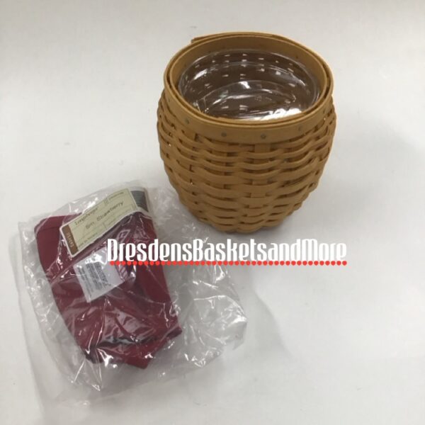 Longaberger 2005 Small Strawberry Basket Combo
