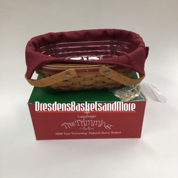 Longaberger 2006 Nature's Berry Tree Trimming Red Basket Combo NIB