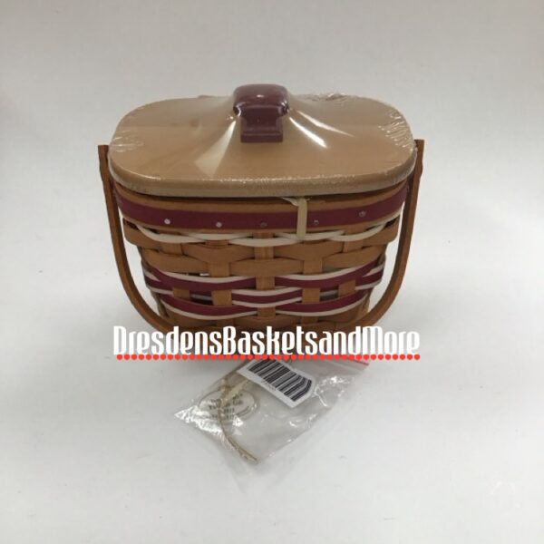 Longaberger 2015 Tree Trimming Yuletide Gift WB/Red Basket Set