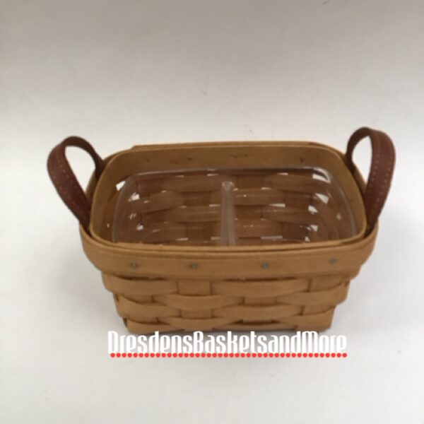 Longaberger 2008 Tea Basket w/ Divided Protector