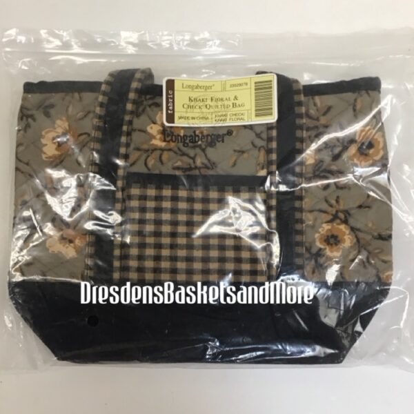 Khaki Floral & Check Quilted Bag NIP