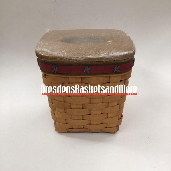 Longaberger 2006 Trim-A-Basket Tall Tissue Basket w/ Protector & Lid