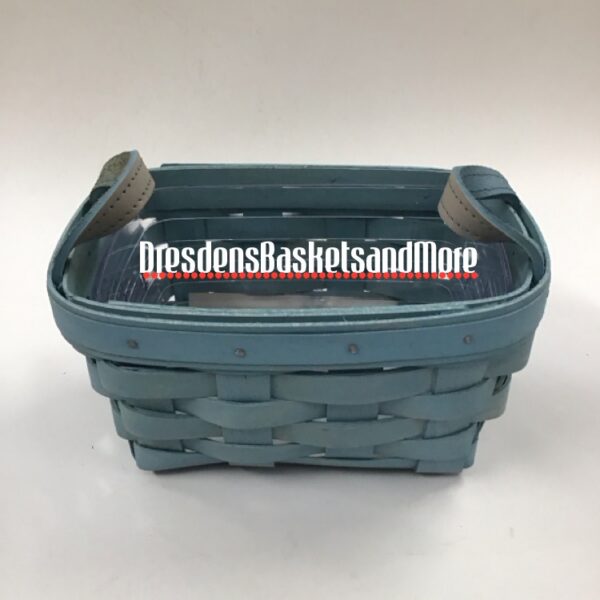 Longaberger 2006 Soft Aqua Tea Basket w/ Hard Protector*