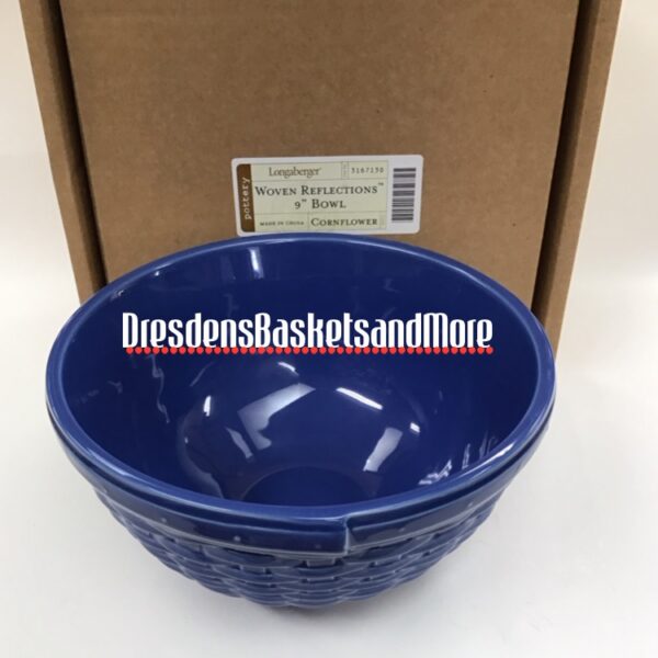 Longaberger Cornflower Woven Reflections 9" Bowl NIB