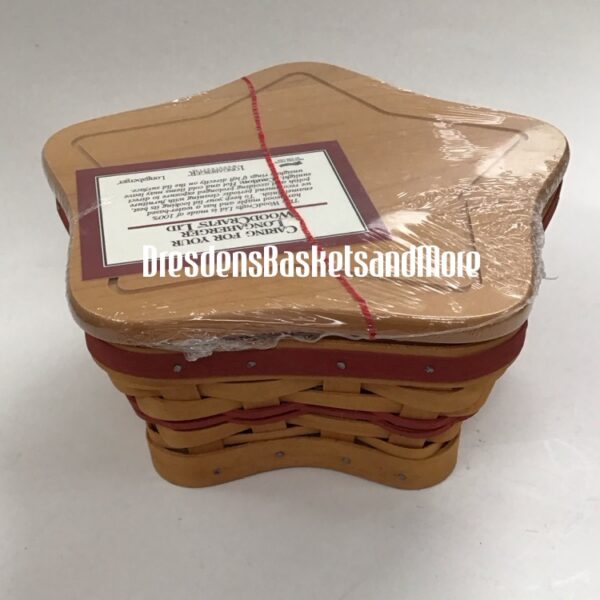 Longaberger 2001 Little Star Red Basket w/ Protector & Lid*