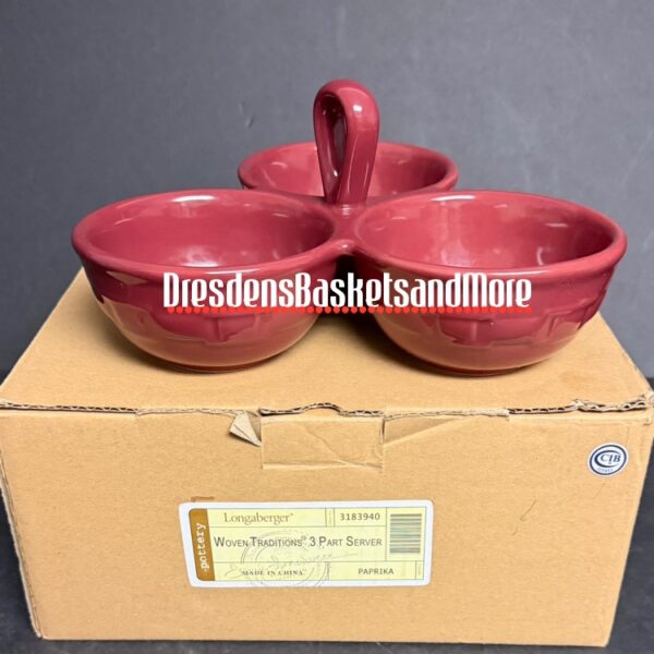 Longaberger Paprika 3 Part Server NIB
