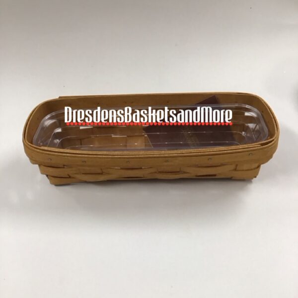 Longaberger 2008 Warm Brown Cracker Basket w/ Hard Protector