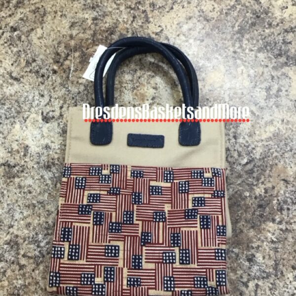 Old Glory & Tan Longaberger Tote Bag