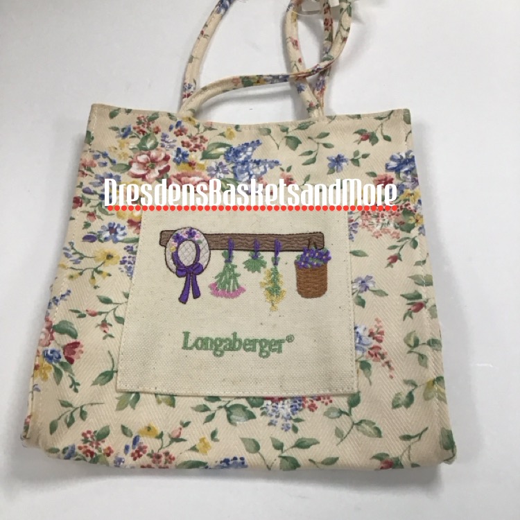 Spring Floral Tote Bag with Gatheouse Basket