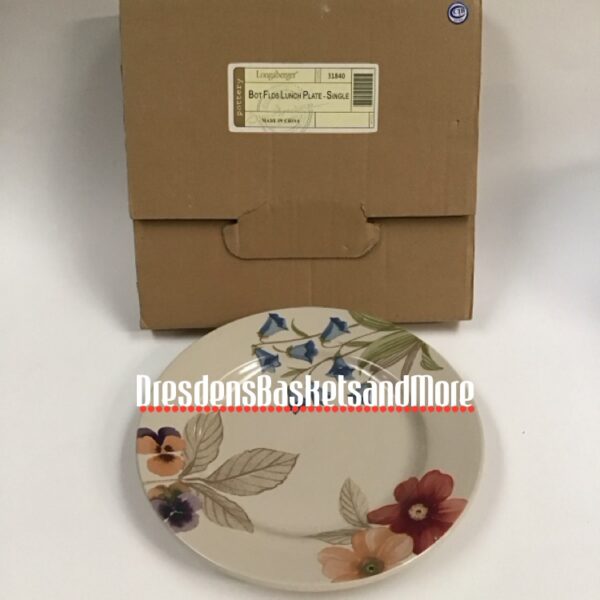 Longaberger Botanical Fields Luncheon Plate NIB