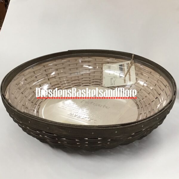 Longaberger 2010 Low Bowl Deep Brown Basket w/ Protector