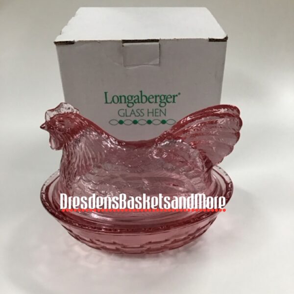 Longaberger Glass Hen Dish NIB