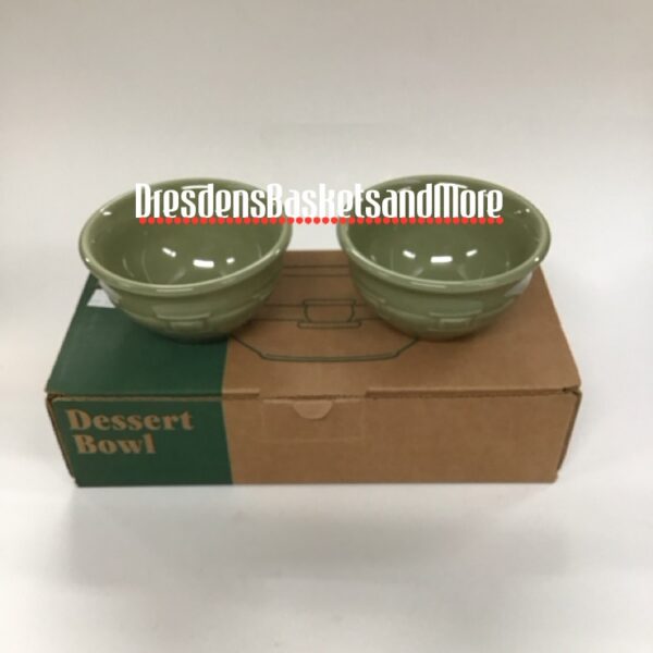 Longaberger Sage Dessert Bowls Set of 2 NIB
