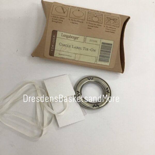 Circle Label Longaberger Tie On