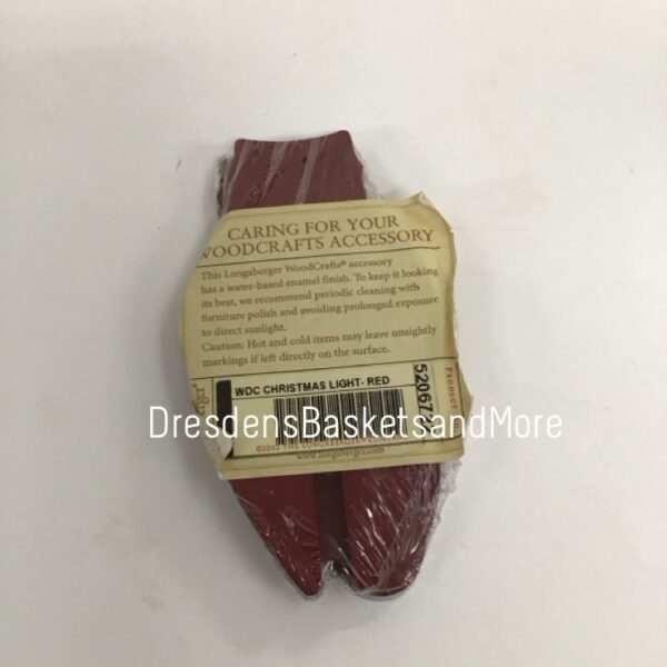 Longaberger Woodcrafts 3D Christmas Light Red NIP