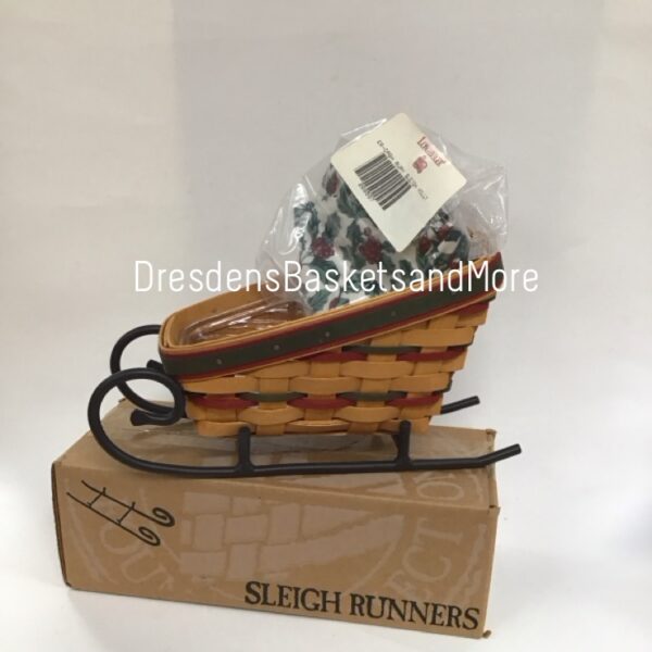 Longaberger 1998 Dash Away Sleigh Basket Set