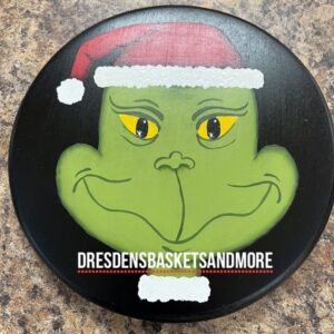 Treats 2016 Basket Hand Painted  Grinch Lid Only