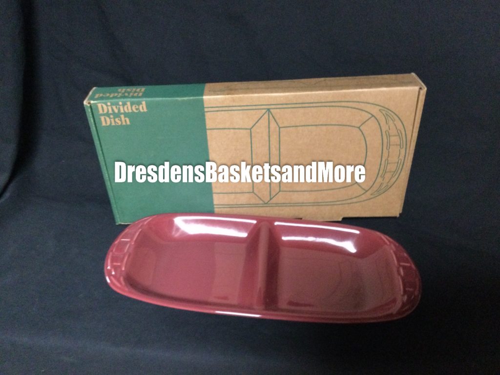 Woven Traditions Longaberger Divided Dish in Paprika Dresden's Baskets and More