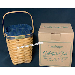 Longaberger 2003 Collectors Club Gathering Basket Combo NIB 