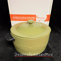 Sage Flameware Longaberger 4 Qt. Dutch Oven – Dresden's Baskets and More