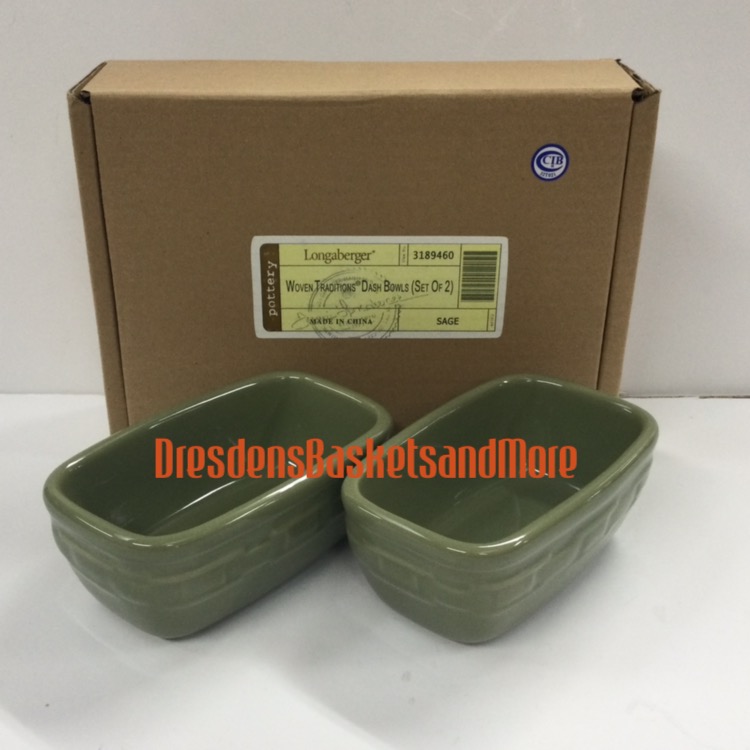 Longaberger Sage Mixing Bowl Set NEW IN BOX and USA – Dresden's Baskets and  More