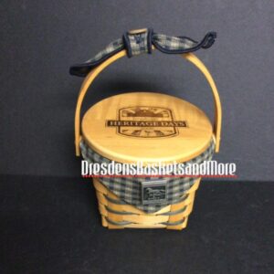 Longaberger 2008 Heritage Days Basket, Liner, Handle Gripper, Pin & Lid SIGNED