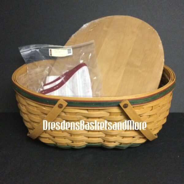 Longaberger 1988 Holiday Hostess Pantry Basket w/ Protector & Wood Dividers  – Dresden's Baskets and More