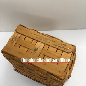 Longaberger 2001 Bee Attendance Basket SIGNED
