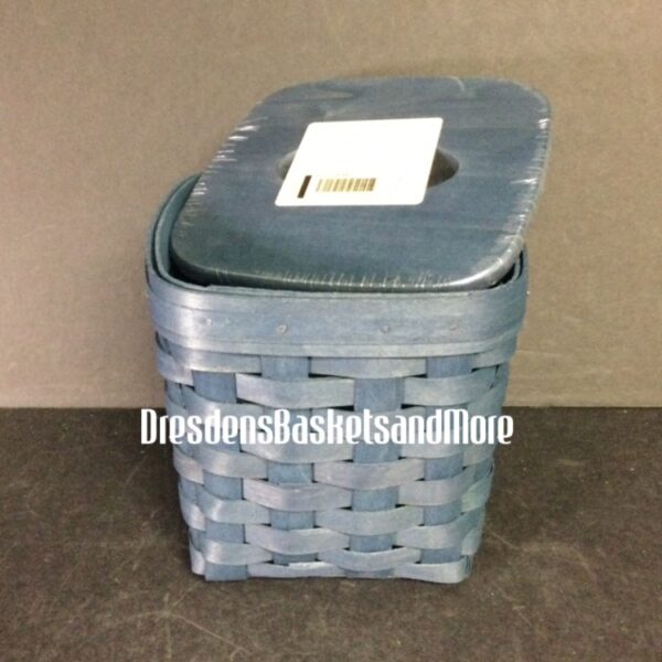 Tall Tissue Longaberger Blue Basket With Lid Dresden's Baskets and More