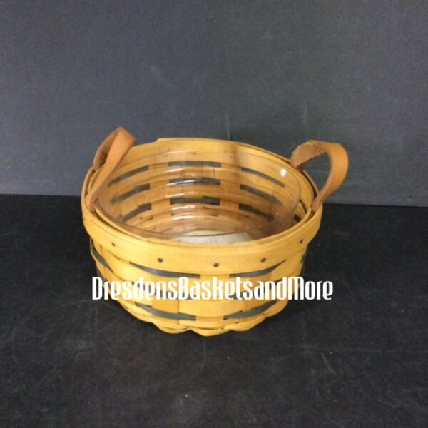 Longaberger Heartland Button Basket w/ Protector Dresden's Baskets and More
