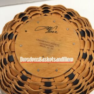 Longaberger 2002 Golf Club Basket w/ Protector, Handle Gripper & Fashion Lid