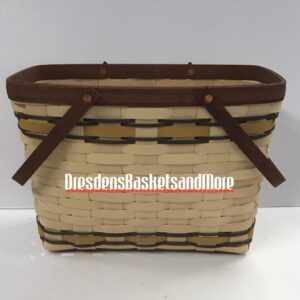 Longaberger 2011 Silent Auction Golden Fields Magazine Basket SIGNED ***RARE***
