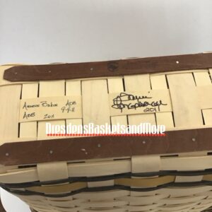 Longaberger 2011 Silent Auction Golden Fields Magazine Basket SIGNED ***RARE***