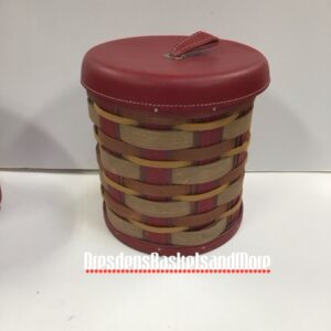 Longaberger 2012 Crimson Hill Medium Treasure W/ Protector & Lid*