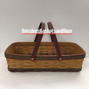 Longaberger 2009 Silent Auction Medium Gathering Basket w/ Protector RARE SIGNED