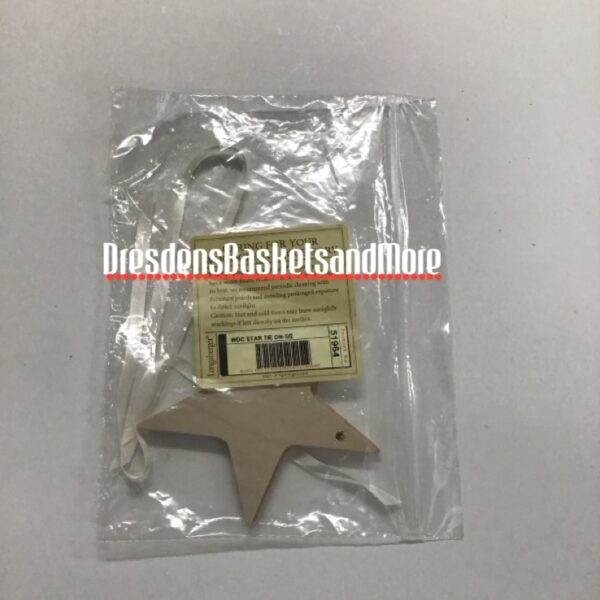 Longaberger Woodcrafts Star Tie On Set of 2 NIB