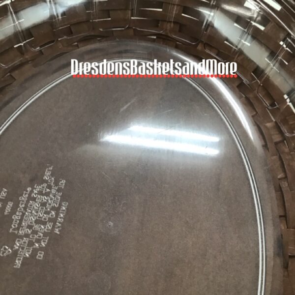 Longaberger 2009 Swoop Tray Rich Brown Basket w/ Hard Protector*
