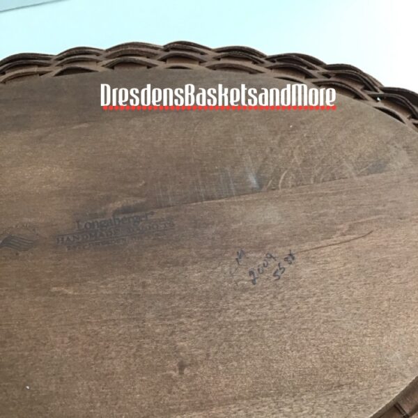 Longaberger 2009 Swoop Tray Rich Brown Basket w/ Hard Protector*